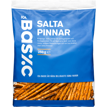 Salta Pinnar Pretzels 250g ICA Basic.