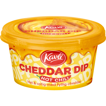 Dip Cheddar Hot Chili 185g Kavli.