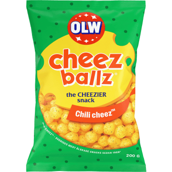 Ostsnacks cheez ballz chili cheez 200g Olw.