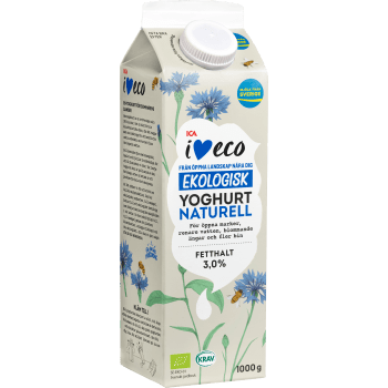 Yoghurt Naturell 3% 1000g ICA I love eco.