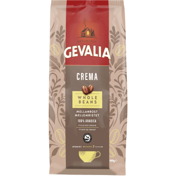 Kaffe Hela bönor Crema 900g Gevalia.