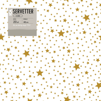 Servett Star Guld 40cm 20-p ICA.