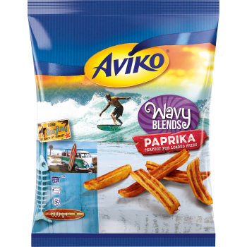 Pommes wavy blends paprika 600g Aviko.
