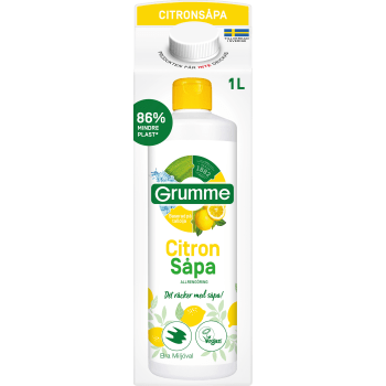 Såpa Citron 1l Miljömärkt Grumme.