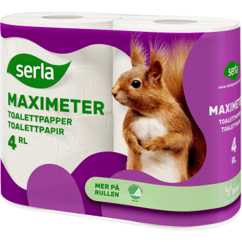 Toalettpapper Maximeter 4p Miljömärkt Serla.