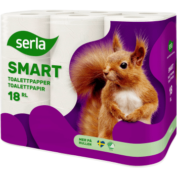 Toalettpapper 18-p Miljömärkt Serla.
