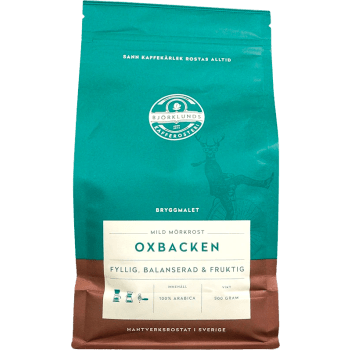 Kaffe Oxbacken Bryggmalet 500g Björklunds Kafferosteri.