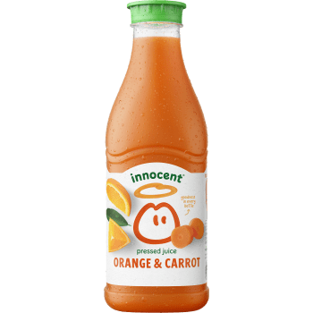 Apelsinjuice med morot 900ml Innocent.
