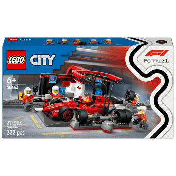 LEGO City F1 depåstopp & depåteam med Ferrari bil 60443.