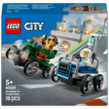 LEGO City Flygplan mot sjukhussäng - racingpaket 60459.