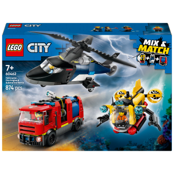 LEGO City Helikopter, brandbil och ubåt 60462.