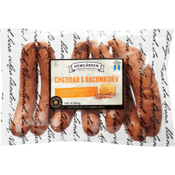 Cheddar & Baconkorv 720g Hemgården.