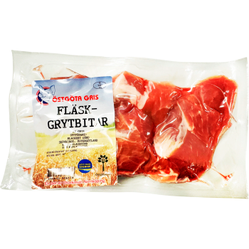 Fläskgrytbitar 500g Östgötagris.
