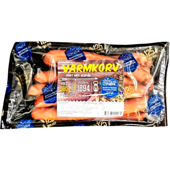 Varmkorv Stor 580g Bastuträsk Charkuteri.