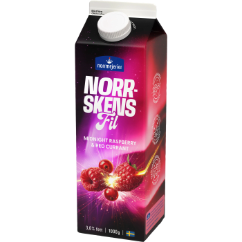 Norrskensfil Midnight Raspberry Red Currant 3,6% 1000g Norrmejerier.