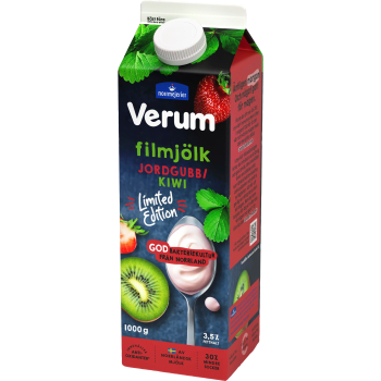 Filmjölk Jordgubb Kiwi 3,5% 1000g Verum®.