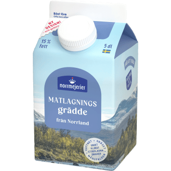 Matlagningsgrädde 15% 5dl Norrmejerier.