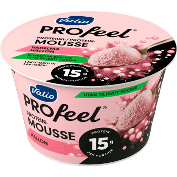 Proteinmousse Hallon 0,9% Laktosfri 150g Valio PROfeel®.
