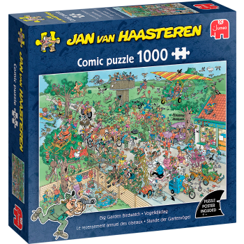 Pussel Big Garden Birdwatch 1000 bitar Jan van Haasteren.