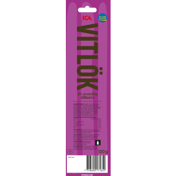 Ölkorv Vitlök mild och fyllig 3-p 120g ICA.
