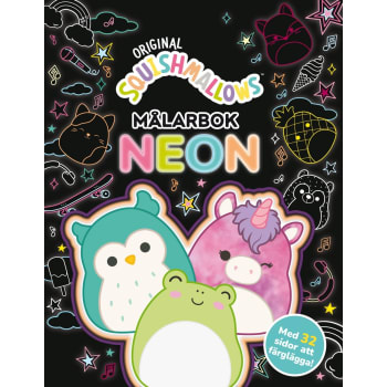 Squishmallows. Målarbok neon.