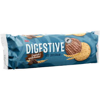 Digestive doppade i mjölkchoklad 300g ICA.