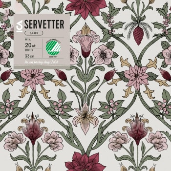Servett 20-p Xmas Lilly 33cm ICA.
