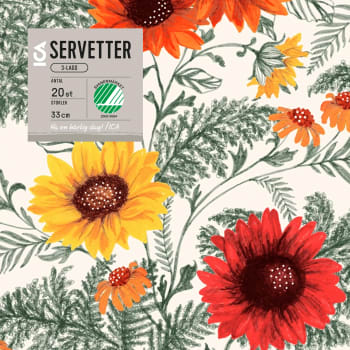 Servett 33cm Sun 20-p ICA.