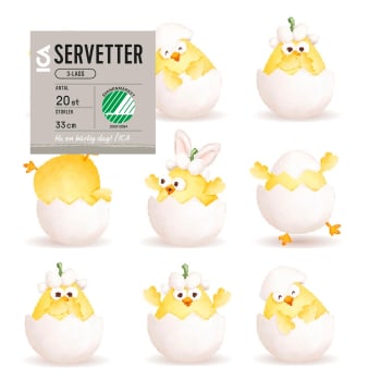 Servett 33cm Eggy ICA.