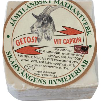 Getost Vit Caprin ca 200g Skärvångens Bymejeri.