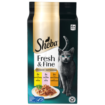Kattmat Kyckling/Lax/Kalkon 6x50g Sheba.