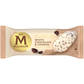 Glass Magnum White chocolate & cookies 1-p GB Glace.