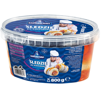 Inlagd Sill Kashubian 800g Kapitan Navi.