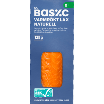 Lax Färsk Varmrökt 125g ICA Basic.