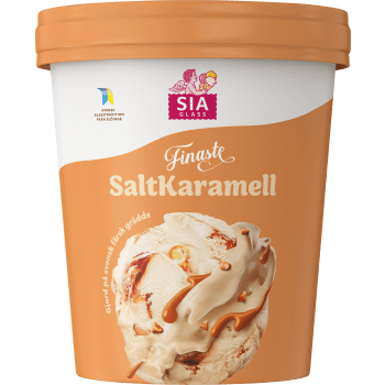 Gräddglass Vår finaste Salt karamell 500ml SIA GLASS.
