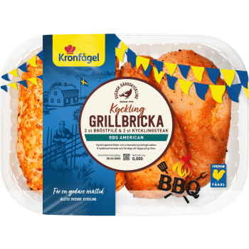 Kyckling Grillbricka American BBQ ca 900g Kronfågel.