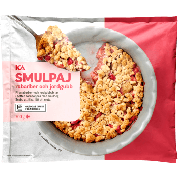 Smulpaj rabarber & jordgubb Fryst bakmix 700g ICA.