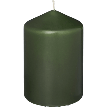 Blockljus mörkgrön 10cm.
