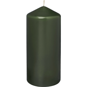 Blockljus mörkgrön 15cm.