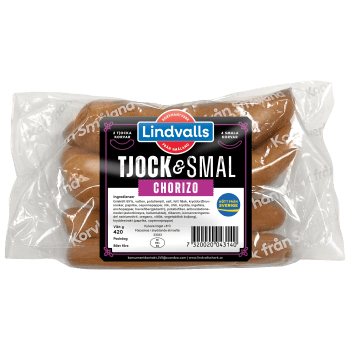 Kryddkorv Chorizo 2 Tjocka & 4 Smala 420g Lindvalls.