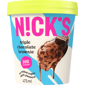 Glass Triple chocolate brownie 473ml Nick´s.