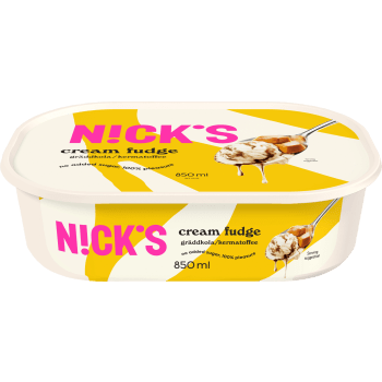 Gräddkolaglass familjepack 850ml Nick´s.