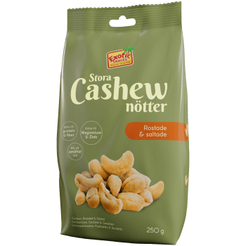 Cashewnötter Rostade och saltade 250g Exotic Snacks.