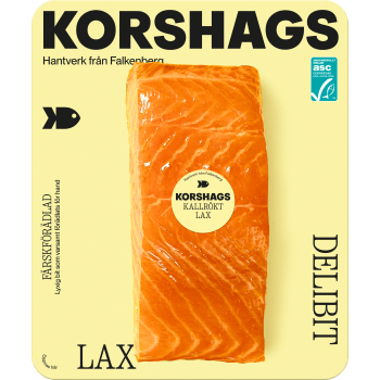 Laxfilé Färsk Kallrökt bit 300g Miljömärkt Korshags.