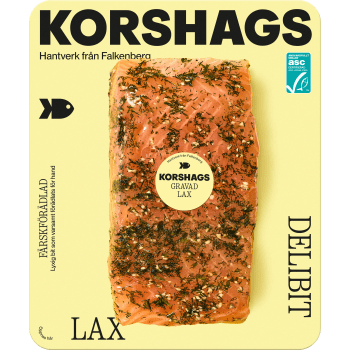 Laxfilé Färsk Gravad bit 300g Miljömärkt Korshags.