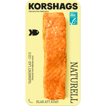 Laxfilé Färsk Varmrökt Naturell 125g Miljömärkt Korshags.