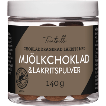 Lakritskulor Mjölkchokladdragerad 140g Treatville.