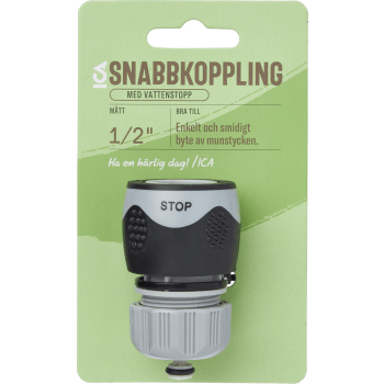 Snabbkoppling med vattenstopp ICA Garden.