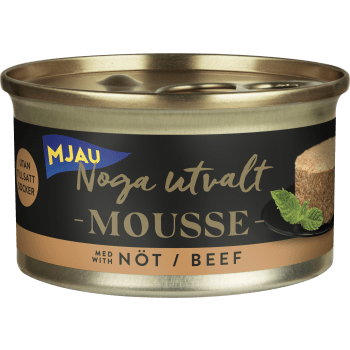 Kattmat Mousse Nöt 85g Mjau Noga Utvalt.