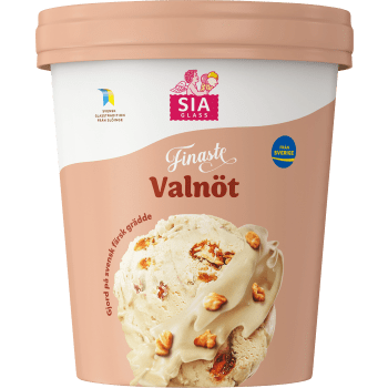 Gräddglass Vår finaste Valnöt 500ml SIA Glass.